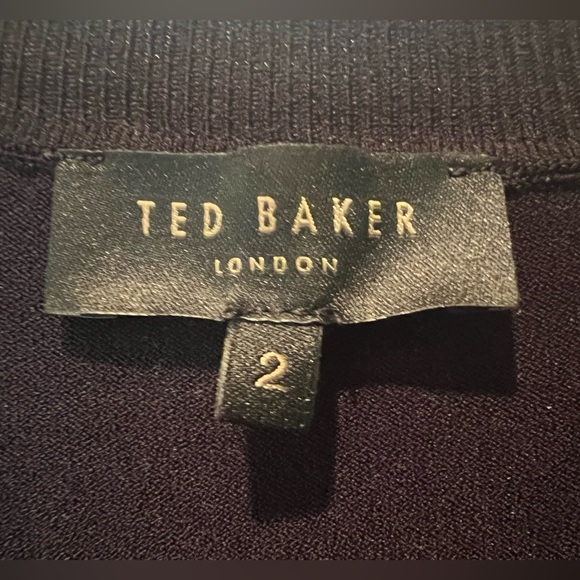 TED BAKER black ruffle and floral blouse - Picture 6 of 7